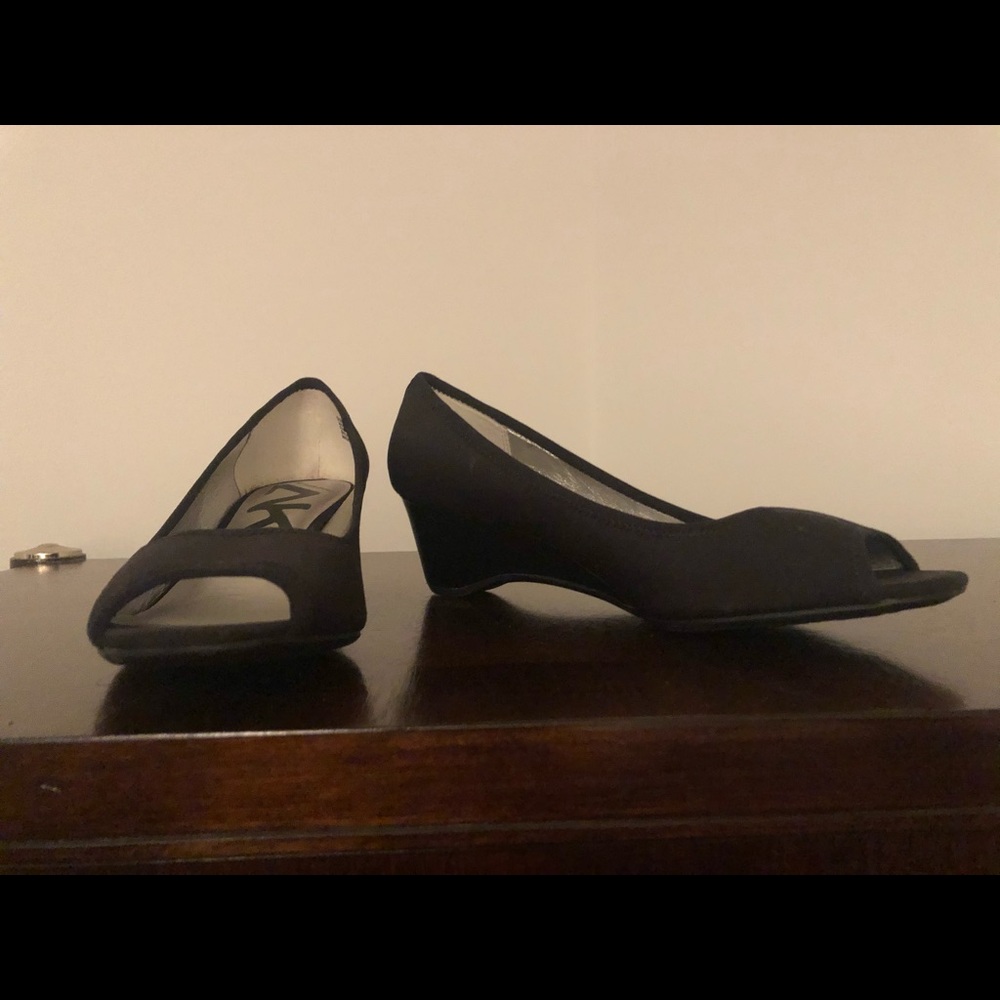 Anne Klein Sport open-toe pump, black.